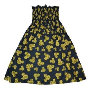 Disney Mickey Head Leopard Strapless Dress